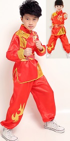 Kid's Dragon Embroidery Kung Fu Uniform with Sash (RM)