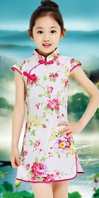 Girl's Floral Cheongsam Dress (RM)