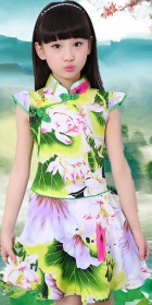 Girl's Floral Cheongsam Dress (RM)