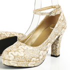 High Heel Lace Vamp Trap Shoes