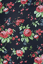 Fabric - Floral Imitation Silk (Multicolor)