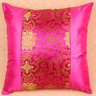 Chinese Ethnic Lotus Embroidery Cushion Cover