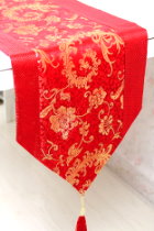 Chinese Ethnic Phoenix Tail Embroidery Table Runner (RM)
