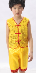 Kid's Paillette Kung Fu Vest Suit (RM)
