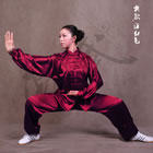 Professional Taichi Kungfu Uniform - Korean Silk - Burgundy (RM)