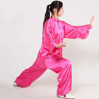 Professional Taichi Kungfu Uniform - Korean Silk - Fuchsia (RM)