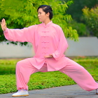 Professional Taichi Kungfu Uniform with Pants - Cotton/Silk - Pink (RM)