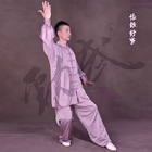 Professional Taichi Kungfu Uniform with Pants - Silk Fibroin Satin - Lavender (RM)
