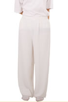 Professional Taichi Kungfu Pants - Cotton/Silk - White (RM)