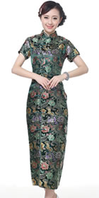 Short-sleeve Long-length Brocade Cheongsam (RM)