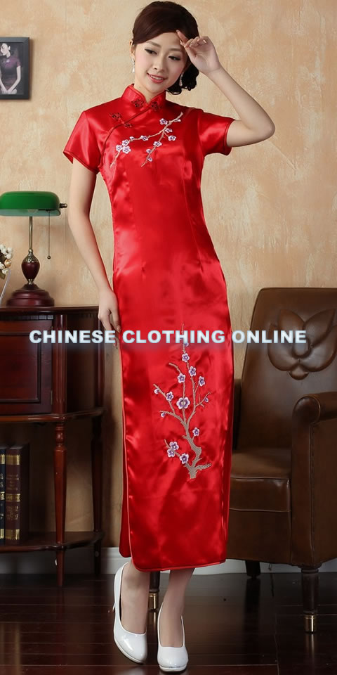 Short-sleeve Long-length Brocade Cheongsam (RM)