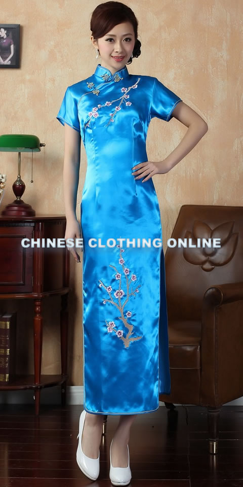 Short-sleeve Long-length Brocade Cheongsam (RM)