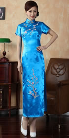 Short-sleeve Long-length Brocade Cheongsam (RM)