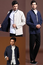 Mandarin Reversible Cotton-linen Jacket (CM)