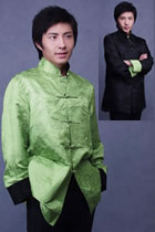 Mandarin Reversible Jacquard Jacket w/ Folding Cuffs (CM)