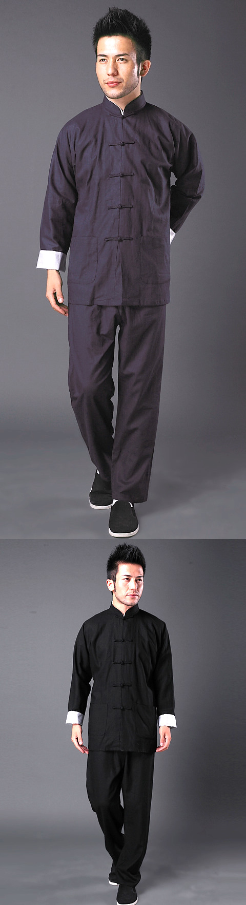 Mandarin Cotton Linen Jacket w/ Pants (RM)