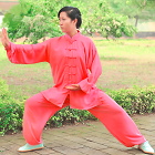 Professional Taichi Kungfu Uniform with Pants - Cotton/Silk - Hot Pink (RM)