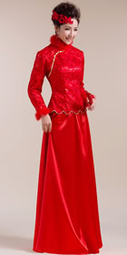 Long-sleeve Long-length Bridal Cheongsam (RM)