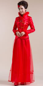 Long-sleeve Long-length Bridal Cheongsam (RM)