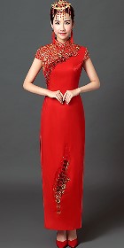 Cup-sleeve Long-length Cheongsam (RM)