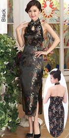 Cut-in Shoulders Bareback Brocade Cheongsam (RM)