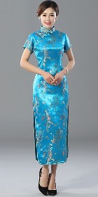 Short-sleeve Long-length Brocade Cheongsam (RM)