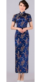 Short-sleeve Long-length Brocade Cheongsam (RM)