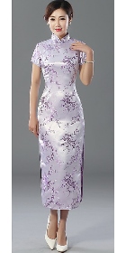 Short-sleeve Long-length Brocade Cheongsam (RM)