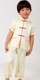 Boy's Short-sleeve Jacquard Mandarin Suit (RM)