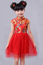 Girl's Cup-sleeveless Prom Cheongsam (RM)