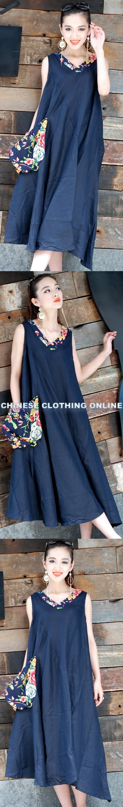 Ethnic Floral Printing A-line Dress (CM)