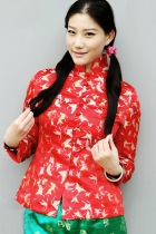 Long-sleeve Mandarin  Wadded Jacket (CM)