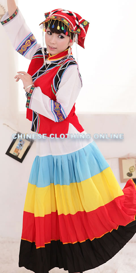 Chinese Ethnic Dancing Costume - Liangshan Yi Zu