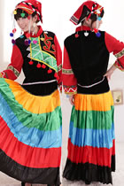 Chinese Ethnic Dancing Costume - Yunan Yi Zu