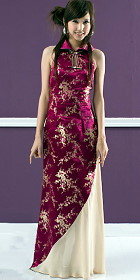 Cut-in Shoulders Long-length Cheongsam (CM)