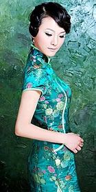 Short-sleeve Long-length Cheongsam (CM)