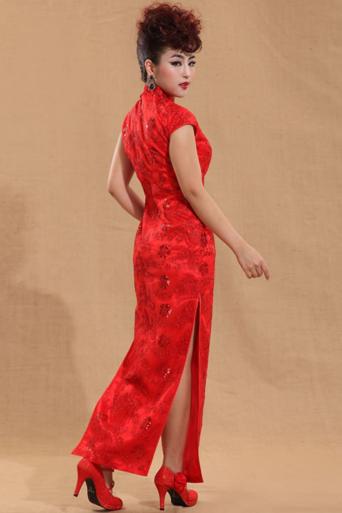 Cup-sleeve Long-length Cheongsam (CM)