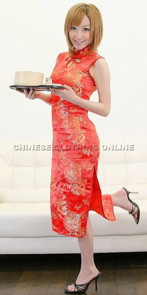 Sleeveless Clover Opening Long-length Cheongsam (CM)