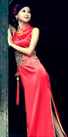 Sleeveless Long-length Cheongsam (CM)