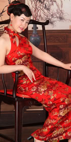 Cut-in Shoulders Long-length Cheongsam (CM)