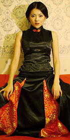 Sleeveless A-line Long-length Cheongsam (CM)