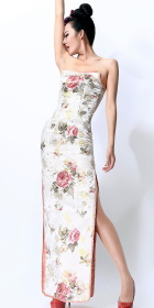 Collarless Bare Shoulders Cheongsam (CM)