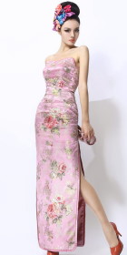 Collarless Bare Shoulders Cheongsam (CM)