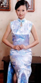 Sleeveless Long-length Brocade Cheongsam (RM)