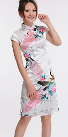 Cup-sleeve Mid-length Cheongsam (CM)