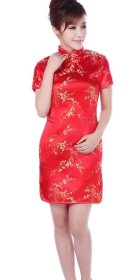 Short-sleeve Short-length Cheongsam (CM)