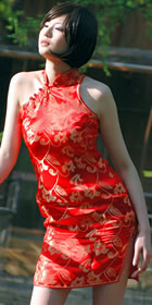 Cut-in Shoulders Short Cheongsam (CM)