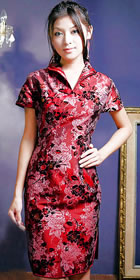 Short-sleeve Mid-length Cheongsam (CM)