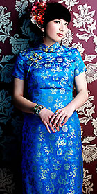 Short-sleeve Mid-length Cheongsam (CM)