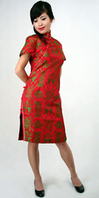 Short-sleeve Mid-length Cheongsam (CM)